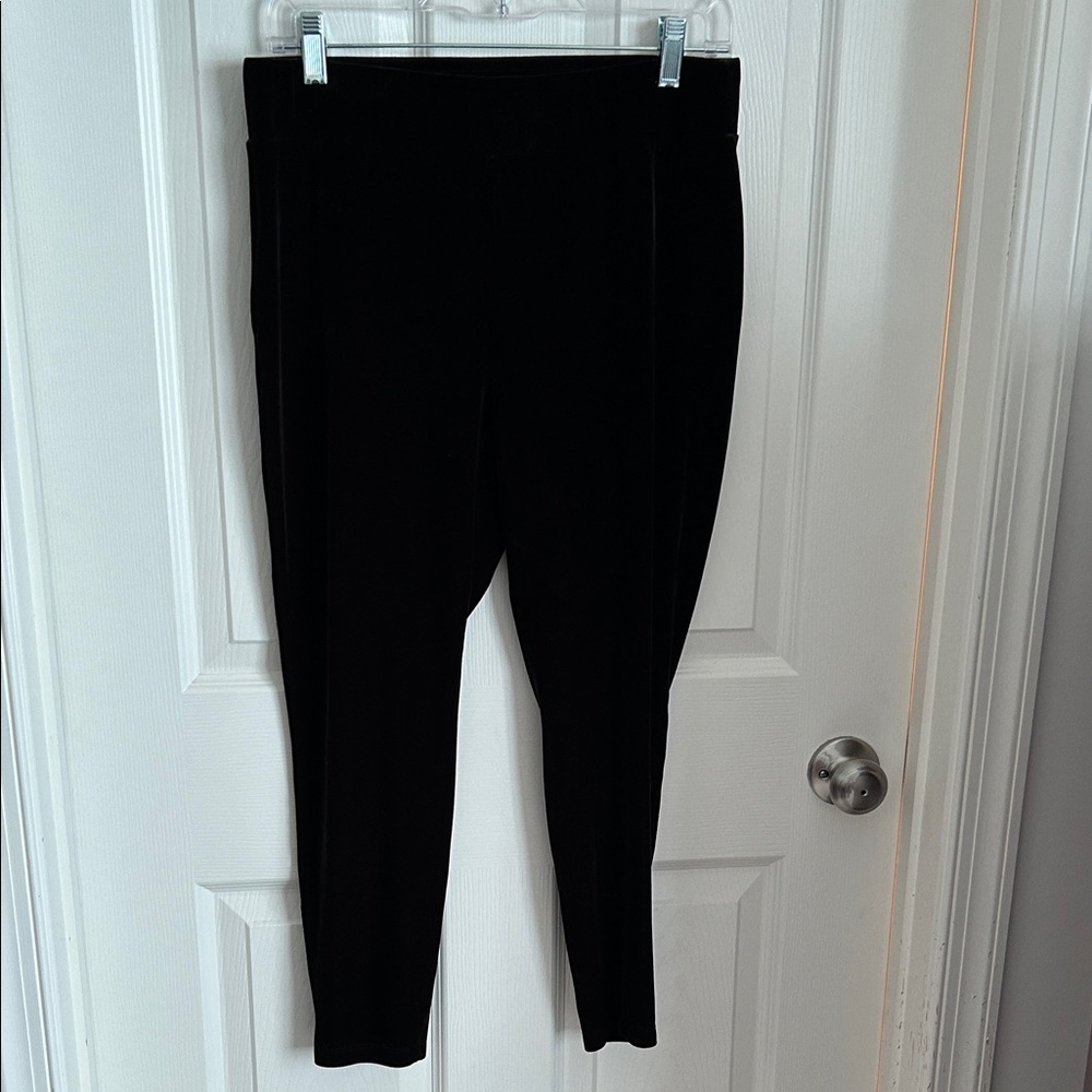 LOFT Black Velvet Leggings